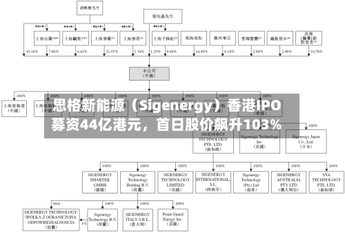 思格新能源（Sigenergy）香港IPO募资44亿港元，首日股价飙升103%-第3张图片