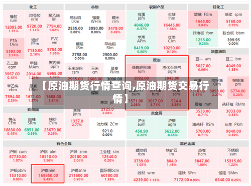 【原油期货行情查询,原油期货交易行情】-第2张图片