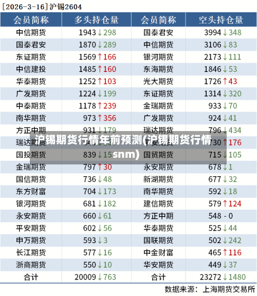 沪锡期货行情年前预测(沪锡期货行情snm)
