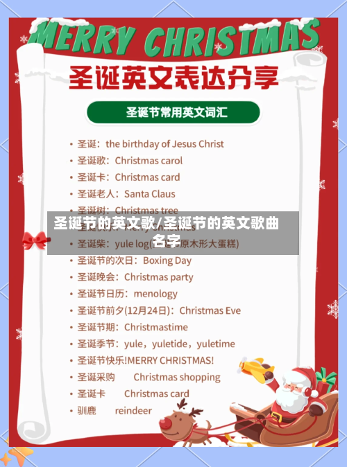 圣诞节的英文歌/圣诞节的英文歌曲名字