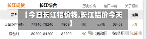 【今日长江铝价钱,长江铝价今天】-第3张图片