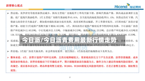 今日沥/今日沥青费用最新行情走势