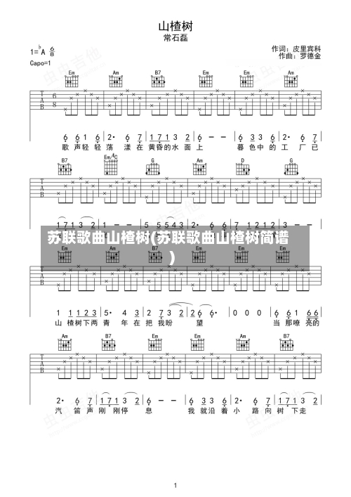 苏联歌曲山楂树(苏联歌曲山楂树简谱)