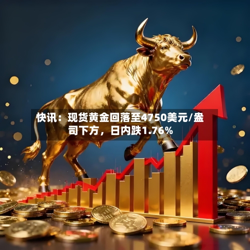快讯：现货黄金回落至4750美元/盎司下方，日内跌1.76%