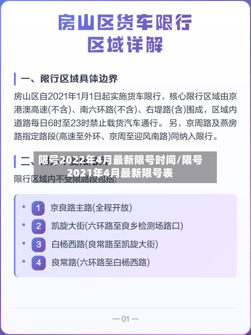 限号2022年4月最新限号时间/限号2021年4月最新限号表