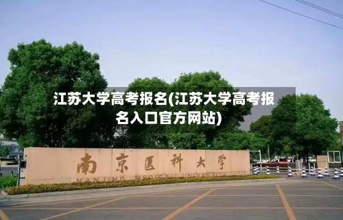 江苏大学高考报名(江苏大学高考报名入口官方网站)-第2张图片