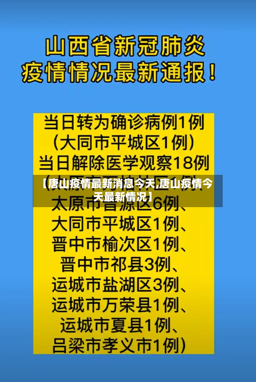 【唐山疫情最新消息今天,唐山疫情今天最新情况】
