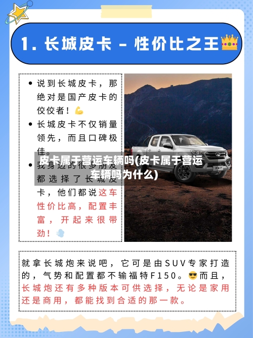 皮卡属于营运车辆吗(皮卡属于营运车辆吗为什么)-第3张图片