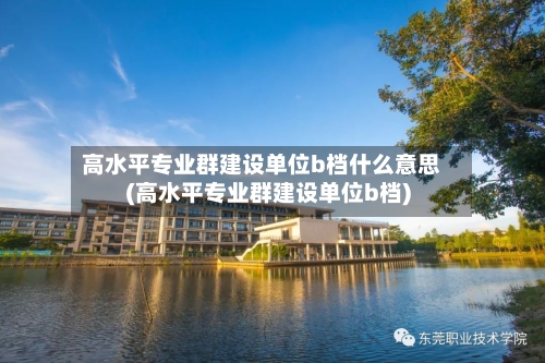 高水平专业群建设单位b档什么意思(高水平专业群建设单位b档)-第1张图片