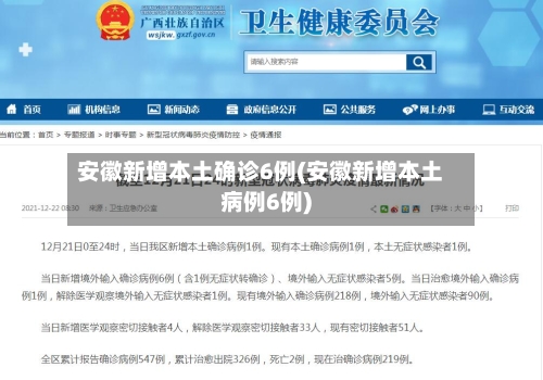 安徽新增本土确诊6例(安徽新增本土病例6例)-第1张图片