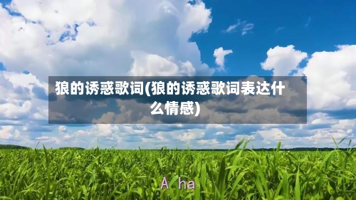 狼的诱惑歌词(狼的诱惑歌词表达什么情感)-第2张图片