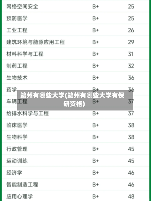 赣州有哪些大学(赣州有哪些大学有保研资格)-第2张图片